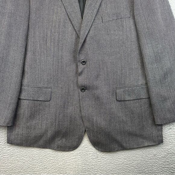 Joseph Feiss Blazer Mens‎ 50R Gray Lambs Wool 2 Button Business Casual Office - Picture 3 of 16